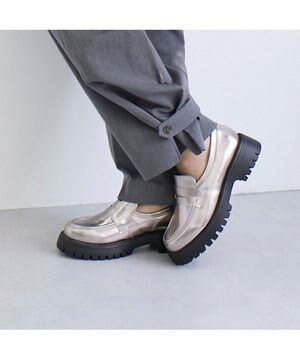  <noyau>厚底ソールローファー