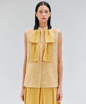 【洗える】MOYE / シアーウールビックボウタイブラウス