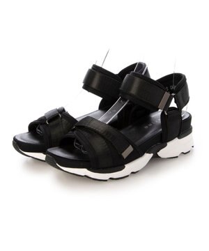  <carino>厚底クロスベルトスポーツサンダル