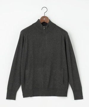  【チクチクしない/イージーケア/3シーズン対応/サスティナブル】SNOWY  スタンドジップカーディガン