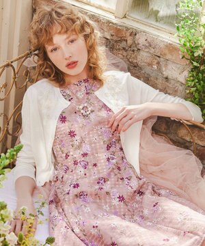  【洗える】DAISY KNIT カーディガン