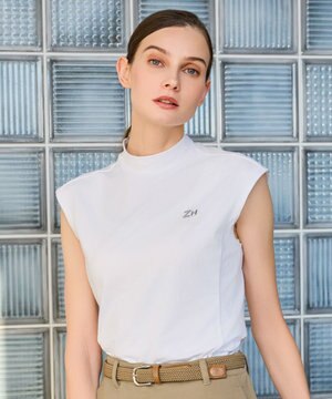  【吸水速乾・UVケア】 フレンチスリーブモックネックTシャツ ZHG-W5S6b 82981