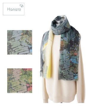  Hanato(ハナト) コットンシルクビッグストール／70×175cm