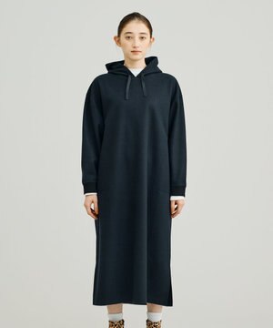  【WOMEN】NEEDLE JERSEY フード付きワンピース
