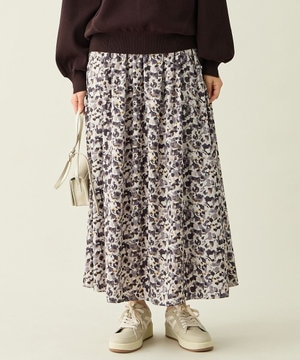 【ウエストゴム】モザイクプリントスカート