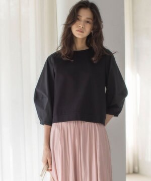  【WEB限定】ランタンスリーブミニ裏毛 プルオーバー