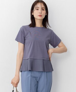  クールプレーティング天竺プリーツ カットソー