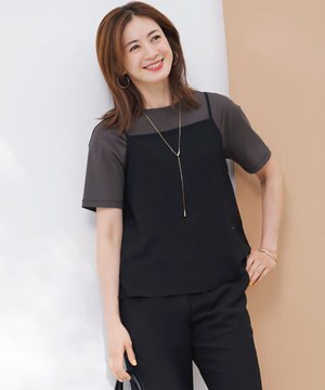 【速乾性/汗じみ防止】半袖 クロップド IT Tシャツ