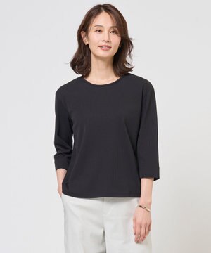 針抜きフライス クルーネック カットソー