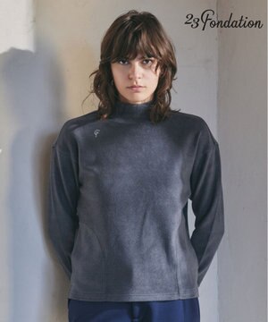  【23Fondation/WOMEN】【吸湿発熱】モックネック プルオーバー
