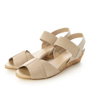  <Riz raffinee>モチーフウェッジソールサンダル