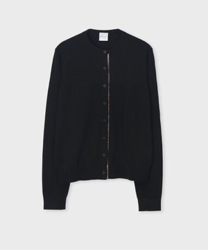  ドレープウール ストライプ カーディガン