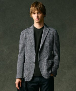  【軽量/ストレッチ/洗える/JAPANファブリック/和紙】コンフォータブルジャージー ジャケット