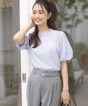 【洗える】シアーストライプ ブラウス