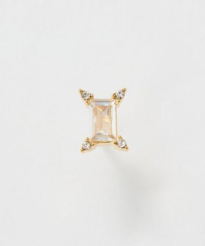  【金属アレルギー対応】クラシックバケットビジューセラミックピアス/ニッケルフリー（片耳）