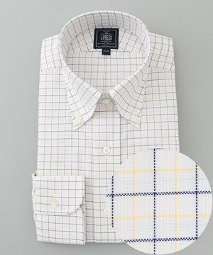  【PREMIUM PLEATS / 形態安定】ピンオックスタッタソールシャツ / B.D.