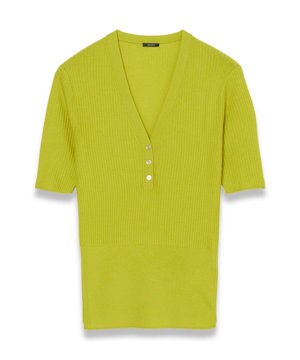  【洗える】メリノリブ　ニットTEE