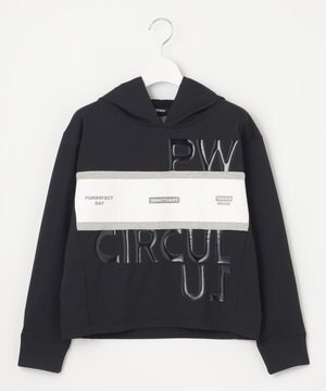  【WOMEN】【洗える/軽量】裏毛 ロゴ フーデッド プルオーバー ゴルフウェア レディース