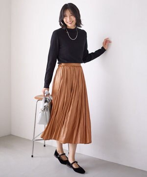  【ウエストゴム】チンツギャザースカート