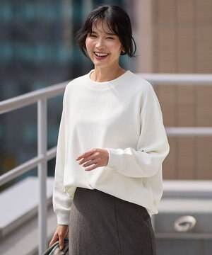  【洗濯機可】ダブルフェイスジャージープルオーバー