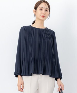  【WEB限定】ジョーゼットシフォンプリーツ ブラウス