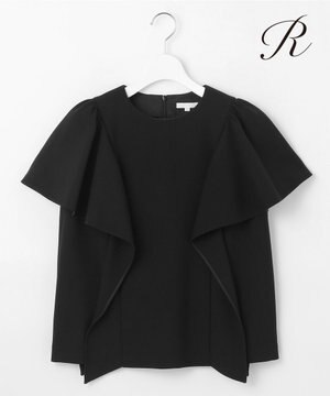  【R(アール)】ダブルクロス ラッフルデザインブラウス