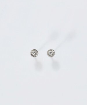  【金属アレルギー対応】プチシャイニングピアス　シルバー/サージカルステンレス