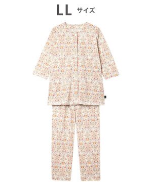  パジャマ 綿100%(本体) 天竺素材 ミントン 7分袖 長袖 長ズボン レディース NDT266 /ワコール