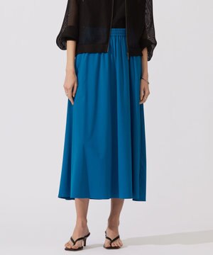 【接触冷感・UVカット・速乾・洗える】マットスキューバ フレアスカート