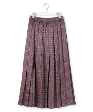  【WOMEN】オリジナルプリント プリーツスカート