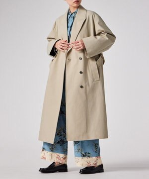  コットンギャバジン ロングコート