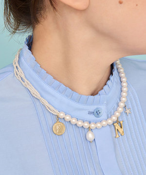 【辻直子さんコラボレーション】パールチャームネックレス