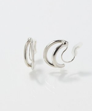  〈痛くないシリーズ/アレルギー対応〉ベーシックダブルフープライトフィットイヤリング　シルバー