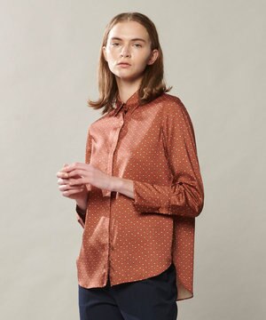 【洗える】マイクロプリント　シャツ