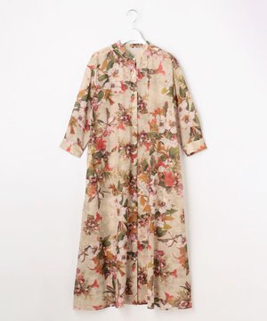  ボタニカルプリント ワンピース