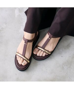  <MODE ET JACOMO>柔らか厚底ストラップサンダル