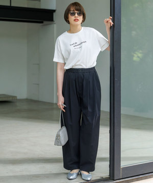 【ウエストゴム】撥水バレルパンツ