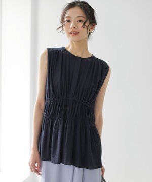  【先行予約】シアーリンクルクロス ティアードブラウス