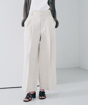  リヨセルライトリネン ワイドトラウザー