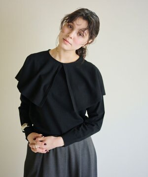 【洗える】ケープカラープルオーバー