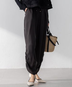 【接触冷感/洗える】フィブリルツイル シャーリング パンツ