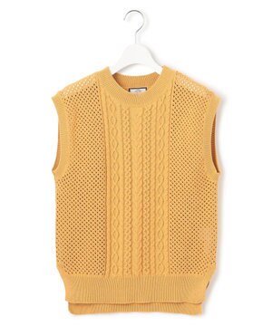 【WOMEN】テープヤーン ニットベスト