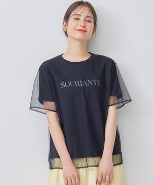 【WEB限定】チュールレイヤードロゴTシャツ