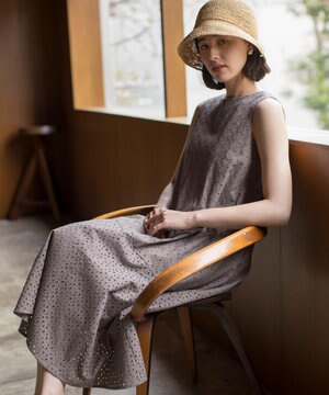 【WEB限定・新色追加】エンブロイダリーレースノースリーブ ワンピース
