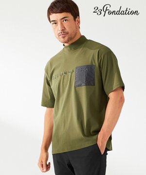  【23Fondation/MEN】ストレッチメッシュ モック