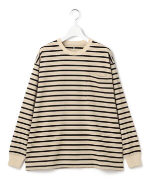  【WOMEN】ポケットボーダーロングスリーブ Tシャツ