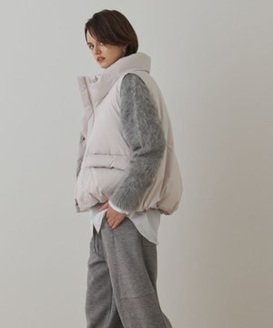  スタンドカラーダウンベスト