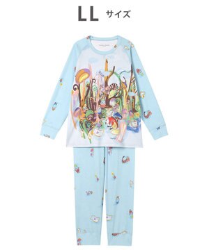  ツモリチサト パジャマ 綿100%(本体) スムース素材 長袖 長ズボン レディース UDX590 /ワコール