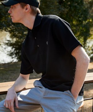  【23Fondation/MEN】ワッフルポロシャツ