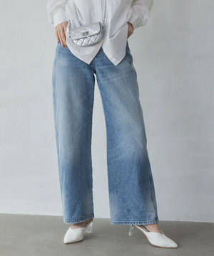 【XS~Lサイズ展開/美脚】ストレートデニムパンツ